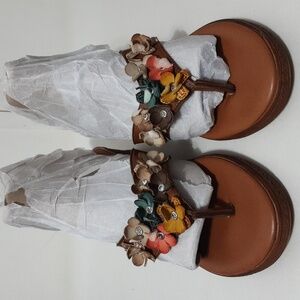 Fabio Maggenti Made in Italy Multicolor Floral Petals Sandal